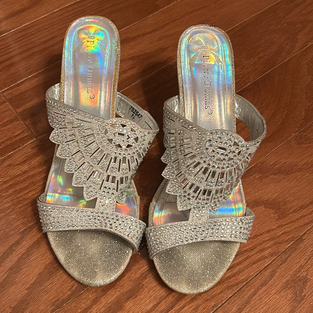 Silver Sparkle Heel